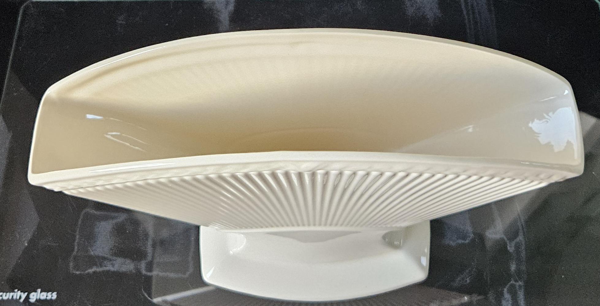 Vintage Wedgwood Vase Cream Fan Shaped Ceramic Made in England