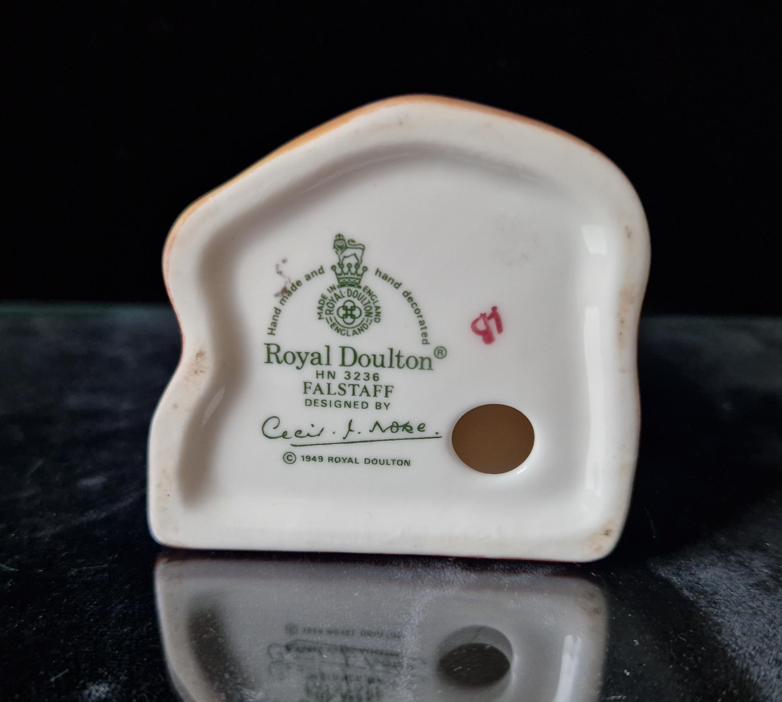 Royal Doulton Falstaff Miniature Ceramic Figurine HN3236 Mint Condition