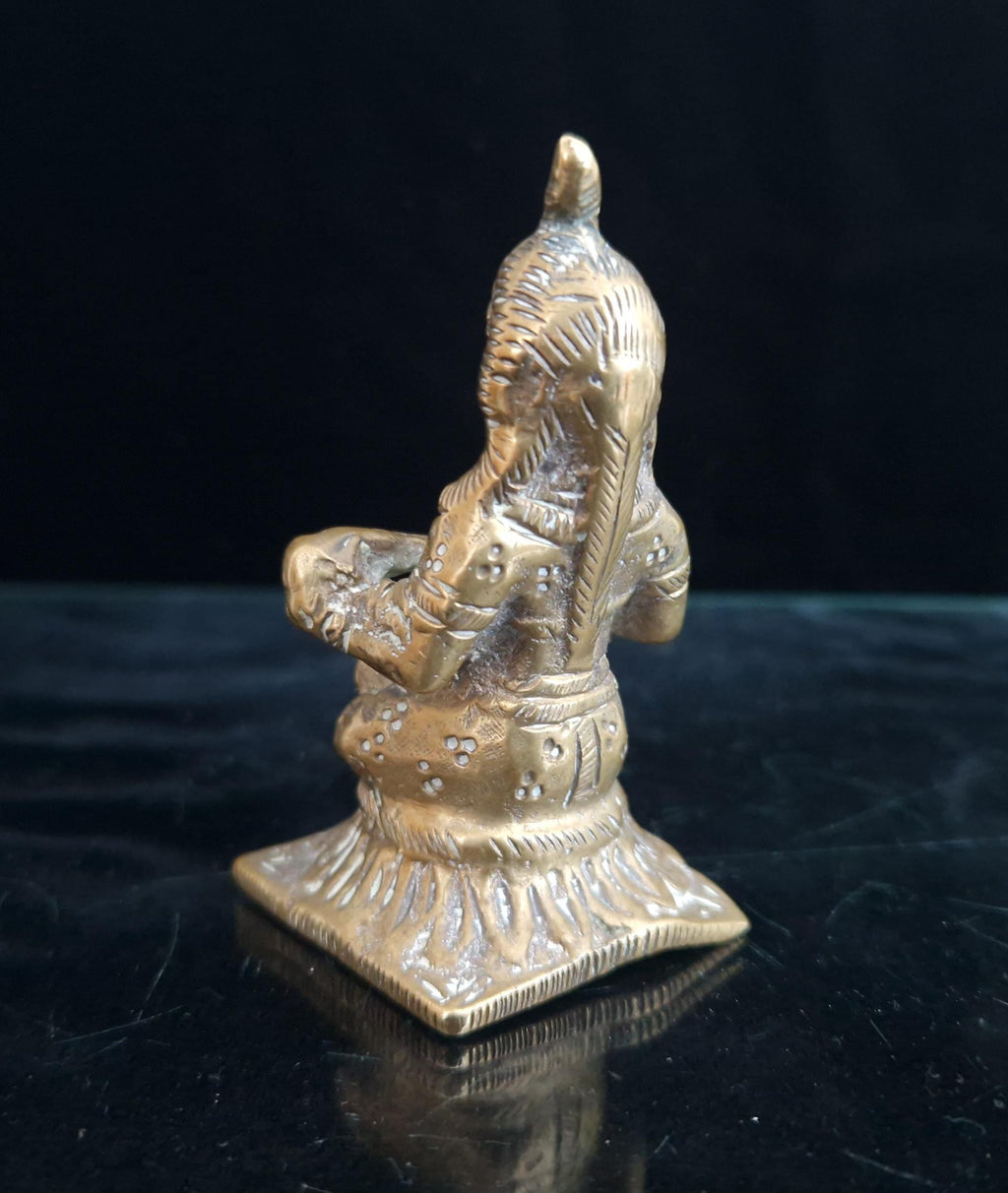 Antique 19th C. Small Bronze Annapurna Hindu Goddess Statue