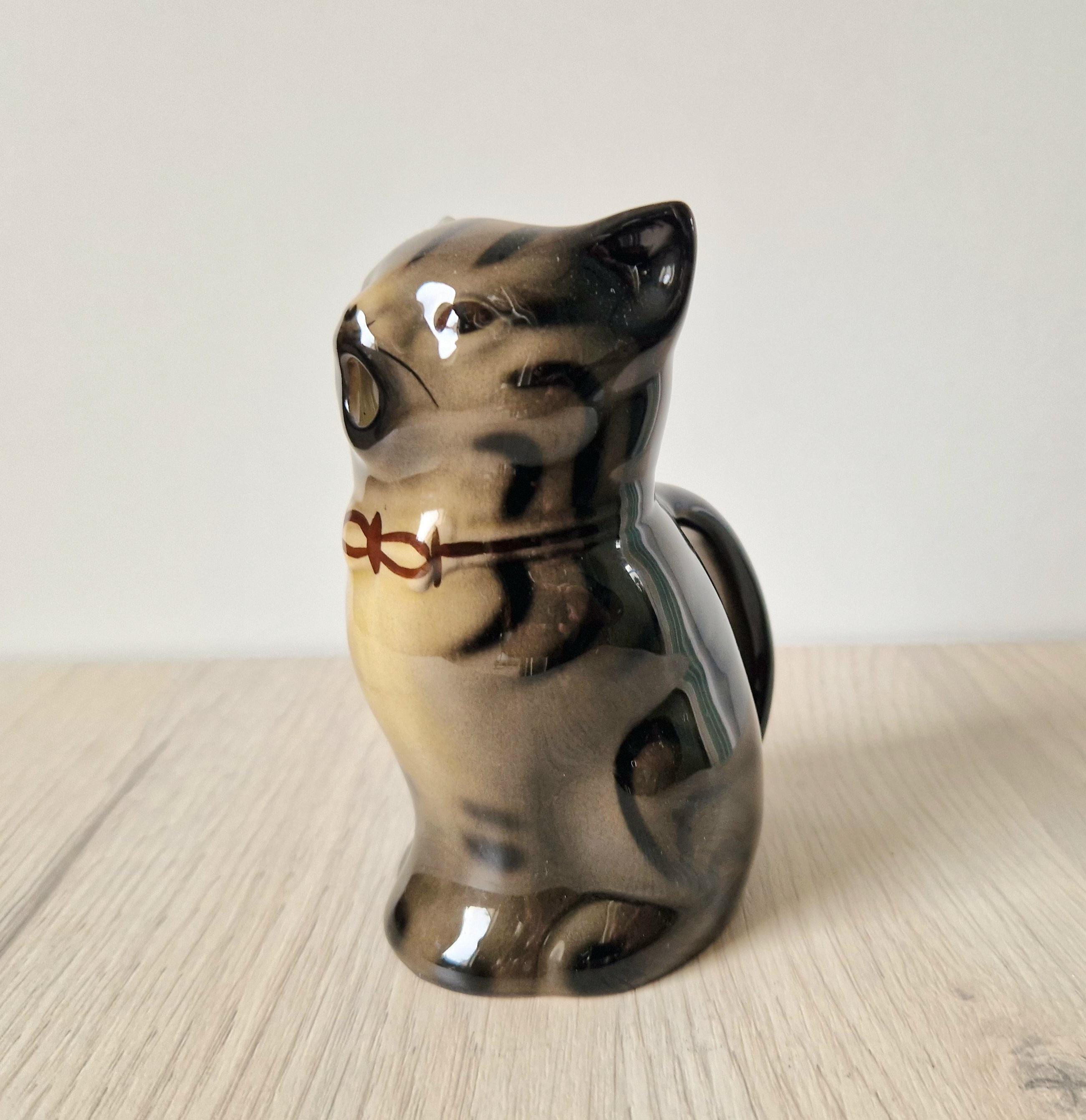 Vintage 1970's Tony Wood Studio Ceramic Bengal Cat Creamer Jug