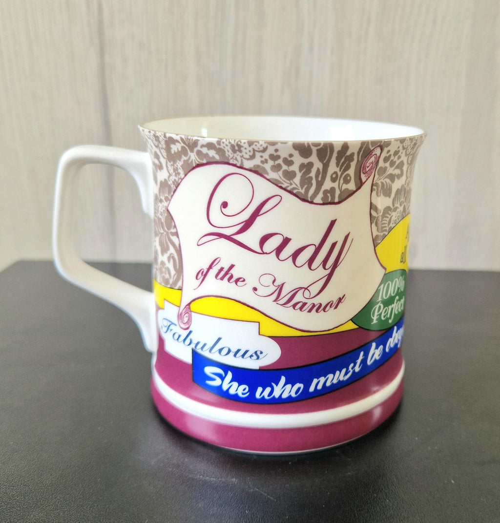 Vintage Past Times Fine Bone China Master & Lady Of The House Coffee Mugs