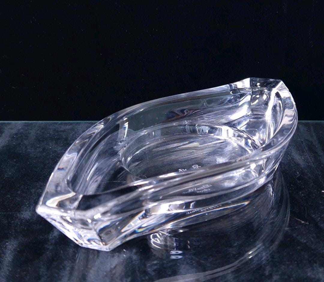 Vintage Rosenthal Lead Crystal Candle Holder: Horizon Trinket Tray