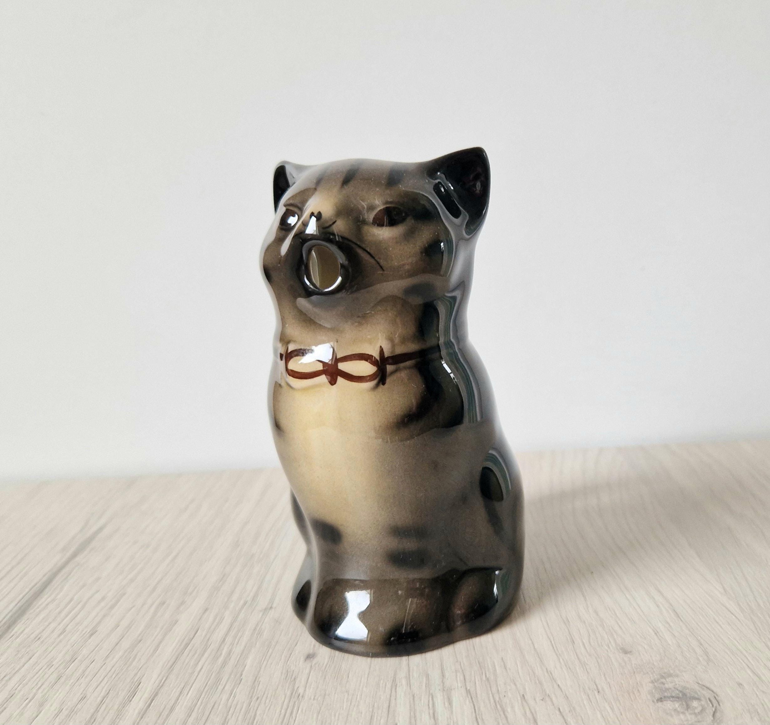 Vintage 1970's Tony Wood Studio Ceramic Bengal Cat Creamer Jug