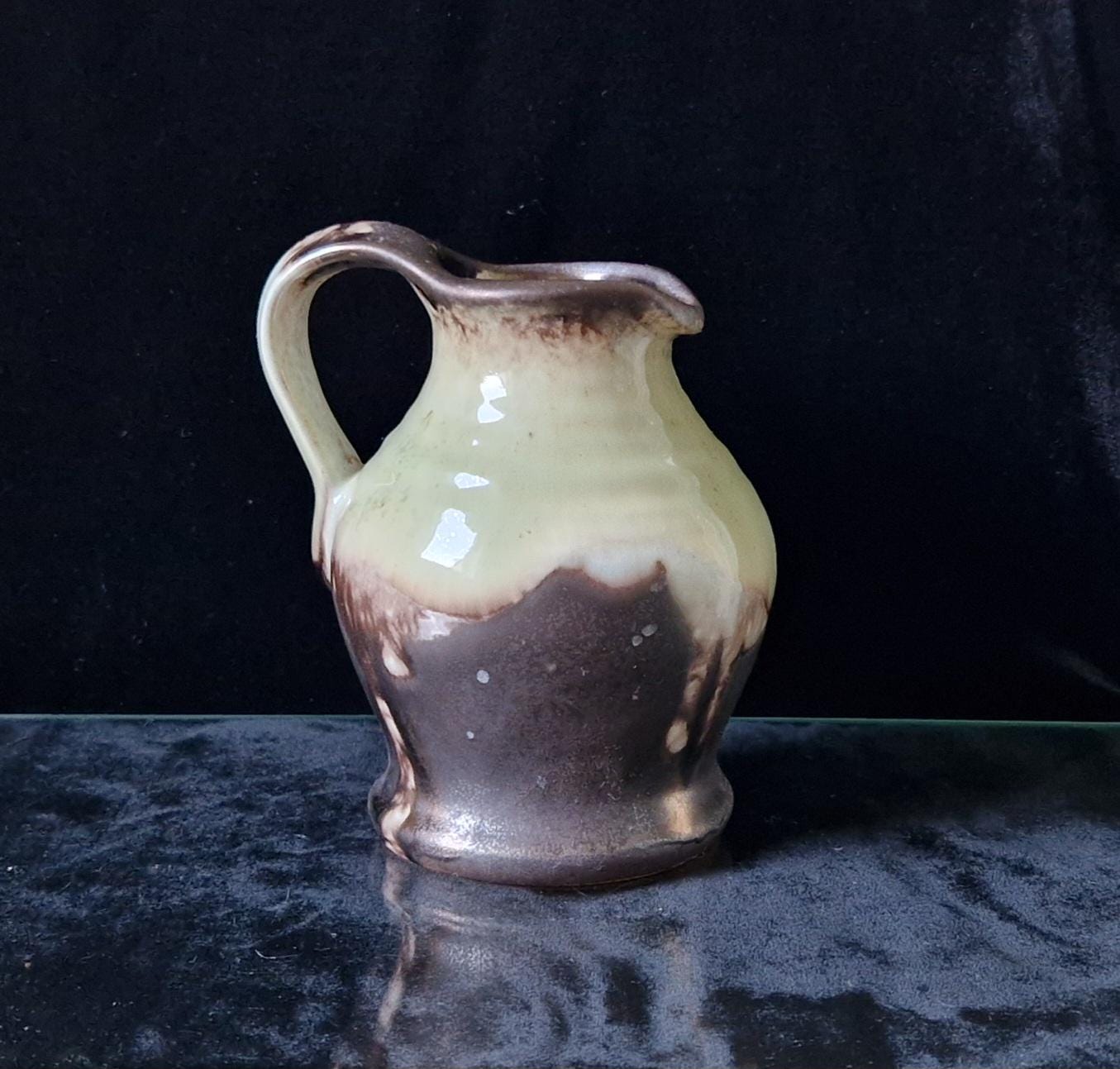 Carstens Tonnieshof West Germany Ceramic Lava Creamer Jug 1950s