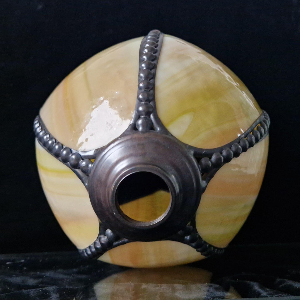 Vintage Tiffany-Style Slag Glass 5 Panel Tulip Lamp Shade 20cm