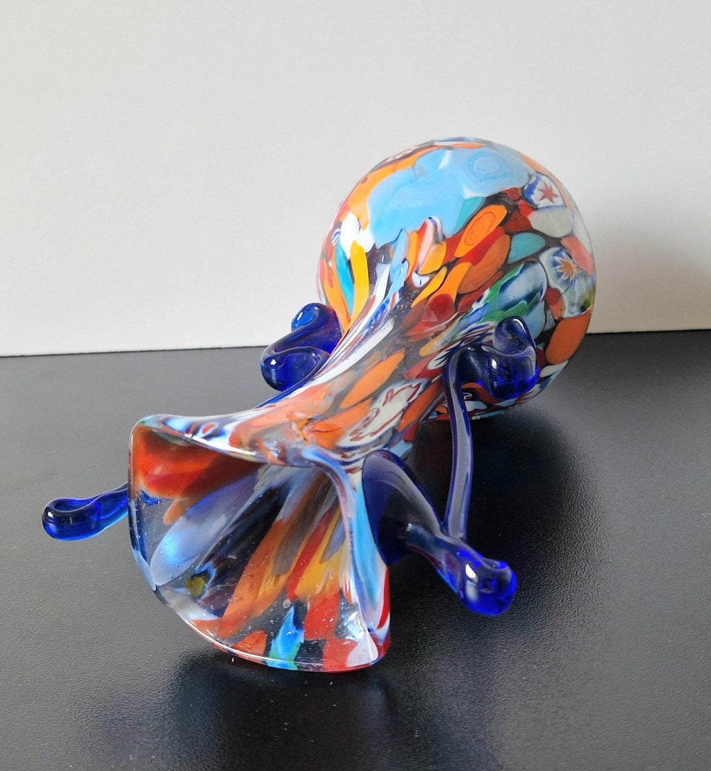 Fratelli Toso Vase Carnivale Millifiore Hand Blown Murano Glass Vase 1950's