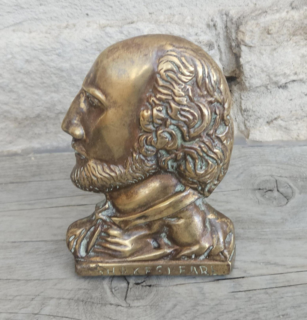 Vintage Brass William Shakespear Door Knocker 12cm X 9cm