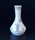 Vintage Wedgwood Jasperware Sage on White Parnassus Vase