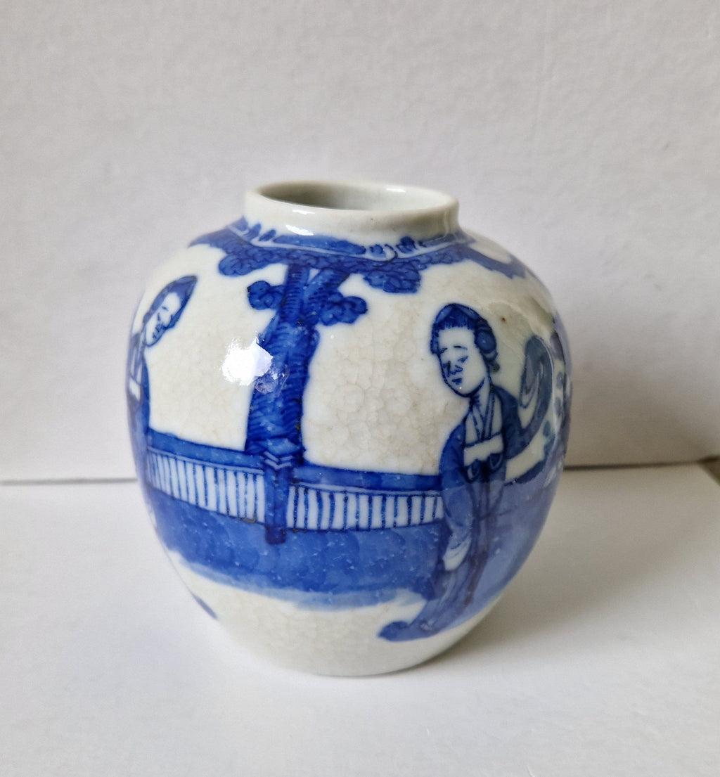 19th Century Chinese Nanking Blue & White Ginger Jar
