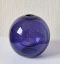 Vintage Purple Loco Art Glass Bulb Designer Vase Signed 2006