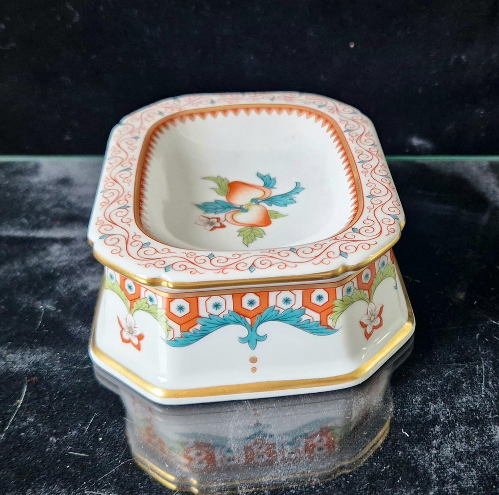 Vintage Vista Alegre Salt Open Table Trencher Fruit & Gilt Pattern