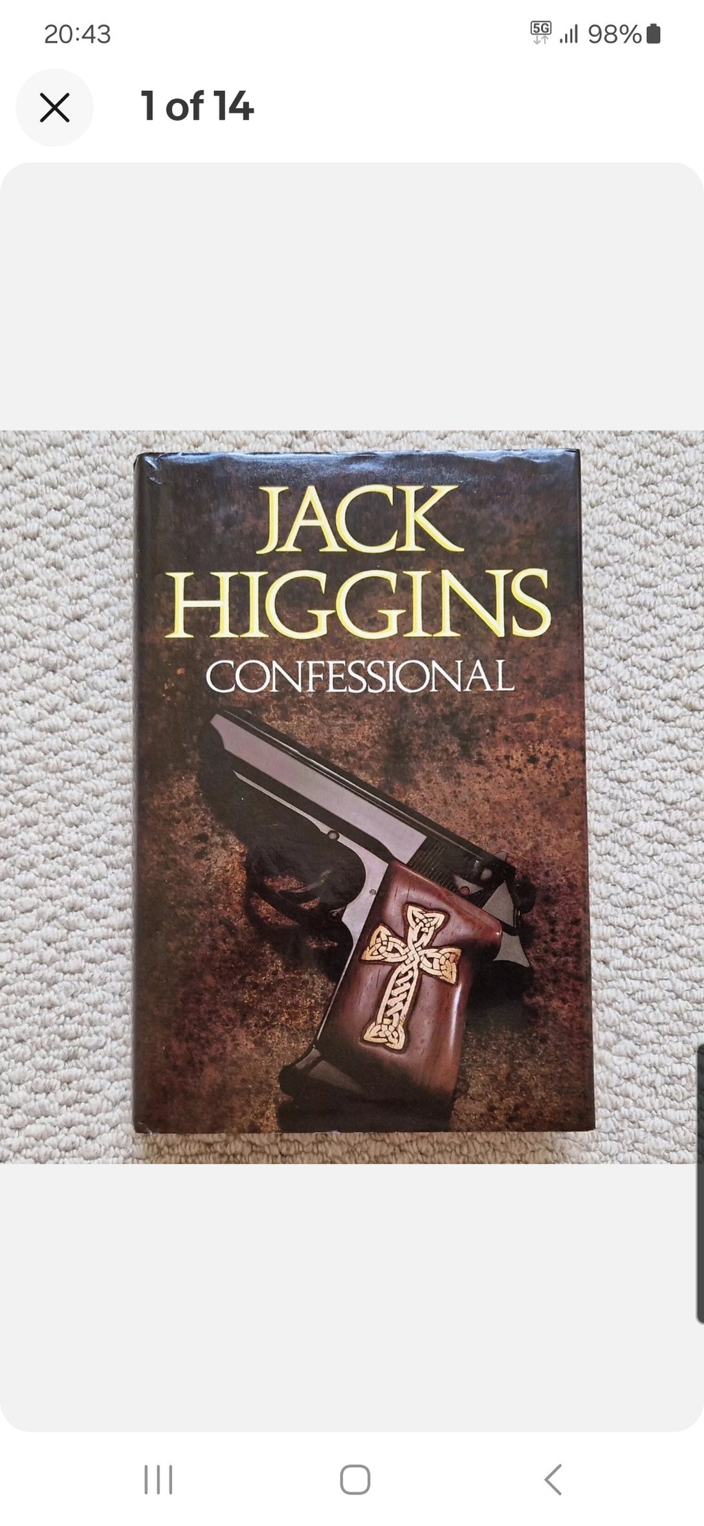 Confessional Jack Higgins First Edition Signed 1985 Hardback Collins VGC