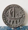 Rare Stralsund Hanseatic League Medieval 1329 Solid Cast Bronze Seal Reproduction 991g