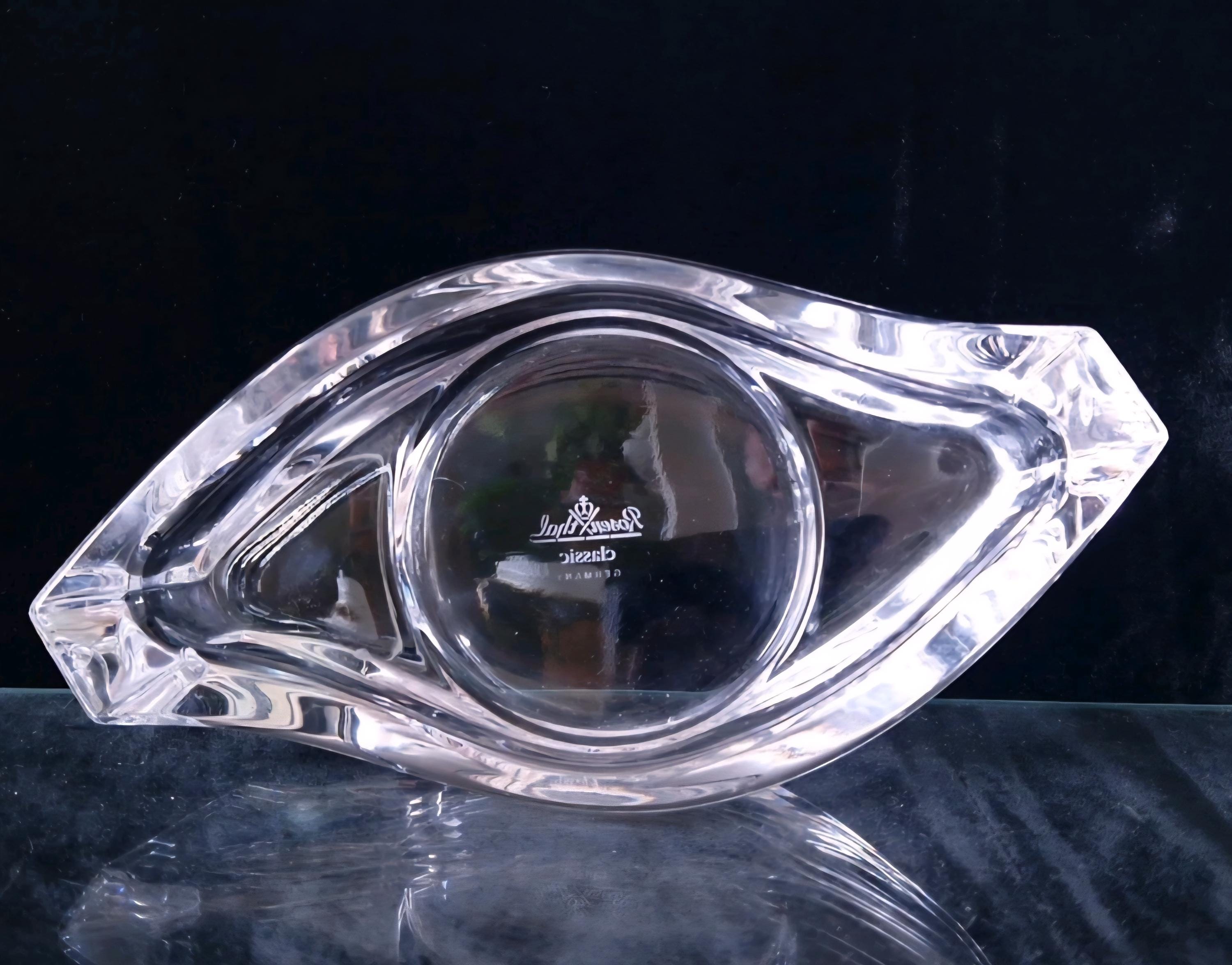 Vintage Rosenthal Lead Crystal Candle Holder: Horizon Trinket Tray