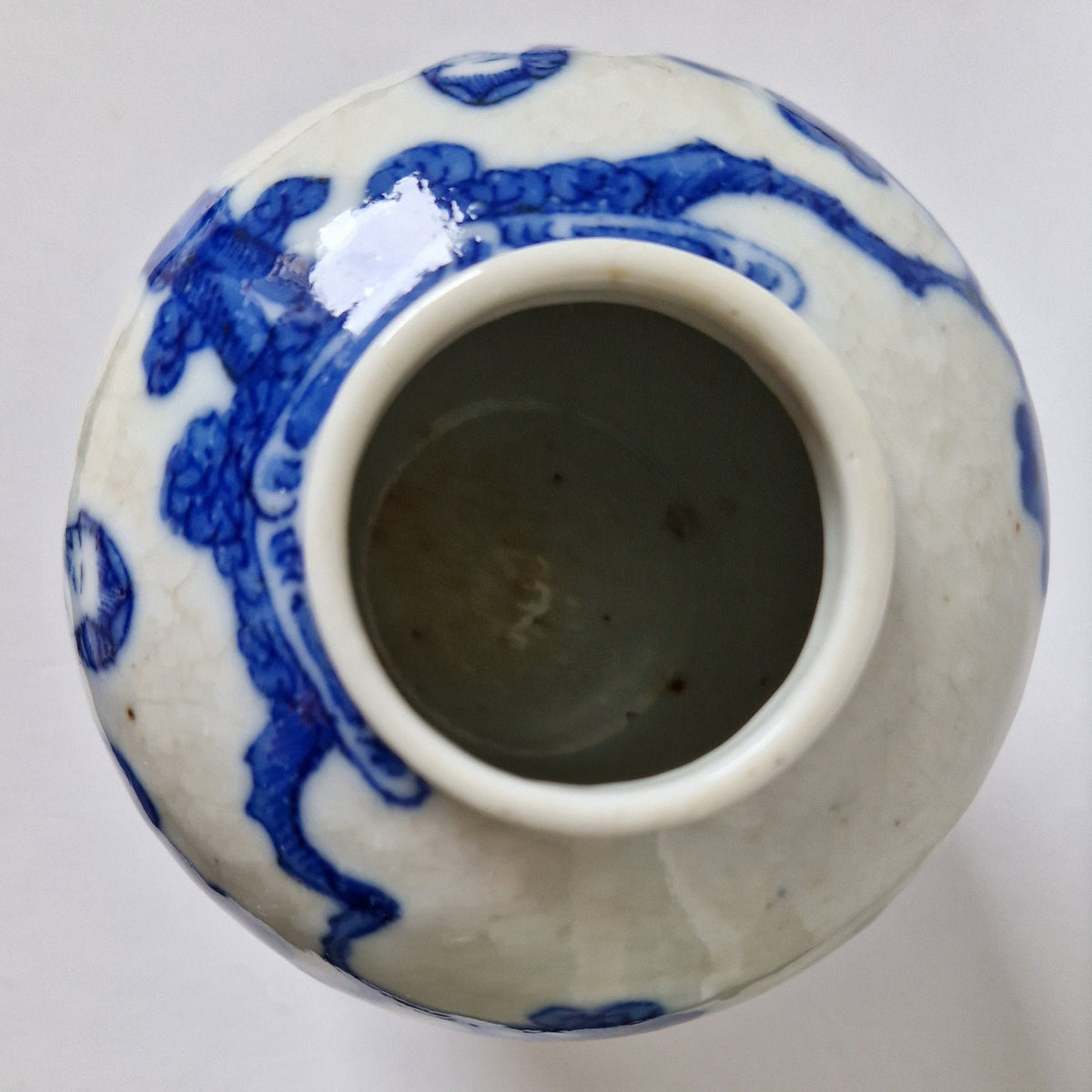 19th Century Chinese Nanking Blue & White Ginger Jar