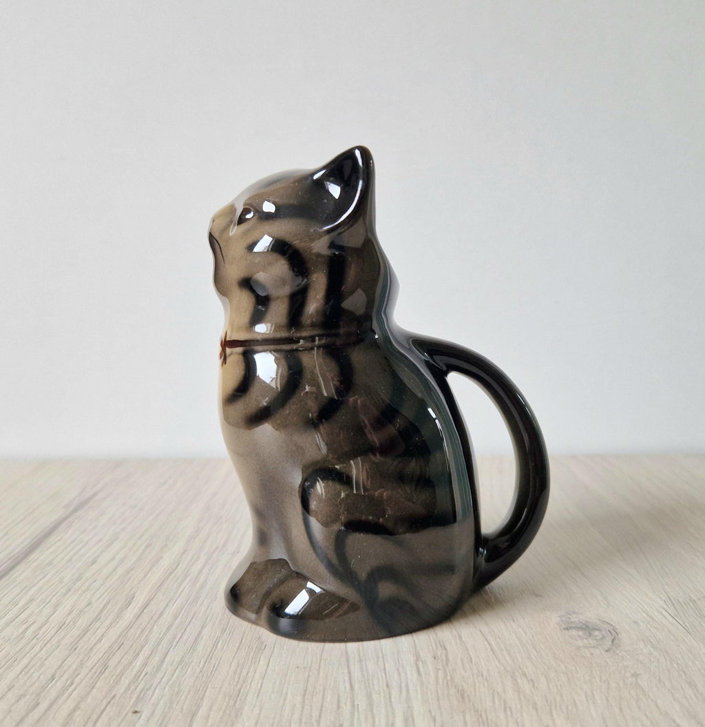 Vintage 1970's Tony Wood Studio Ceramic Bengal Cat Creamer Jug