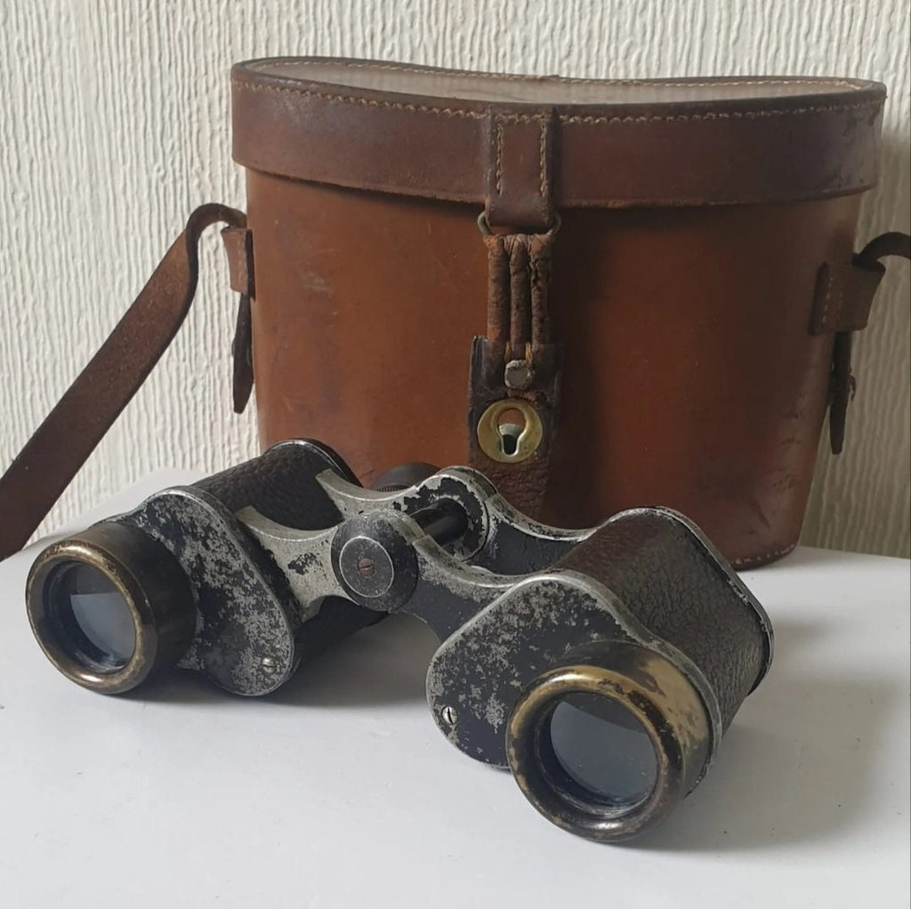 Carl Zeiss Jena Binoculars Telex 6x24 Original Case 1920's Serial # 1241666 Rare