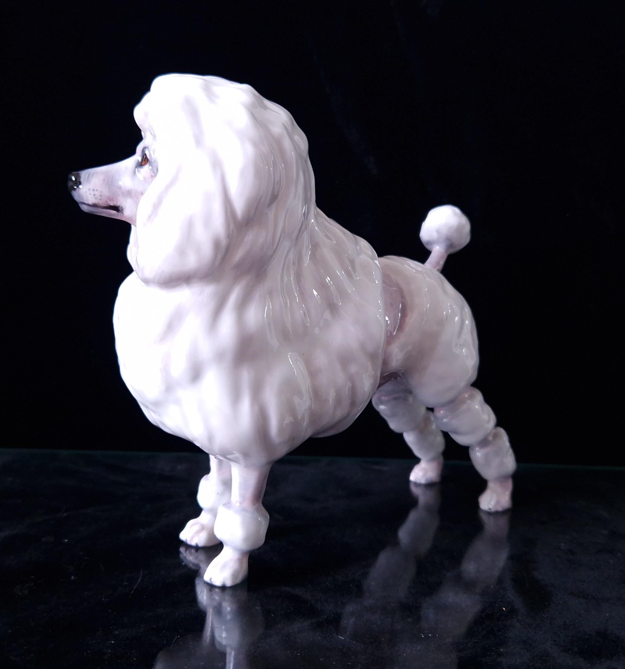 Royal Doulton Vintage White Poodle Dog Ceramic Figurine HN2631 by Peggy Davis 1952-85