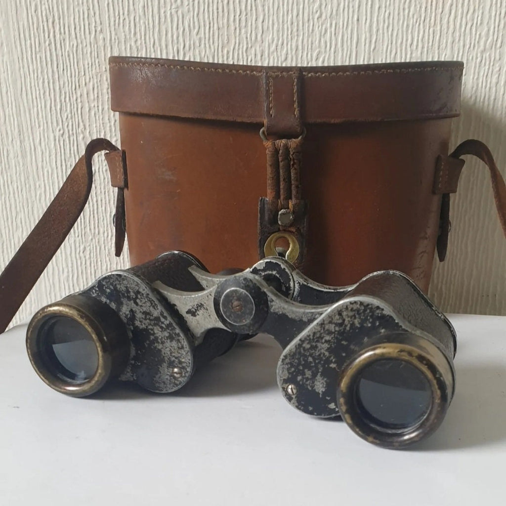 Carl Zeiss Jena Binoculars Telex 6x24 Original Case 1920's Serial # 1241666 Rare