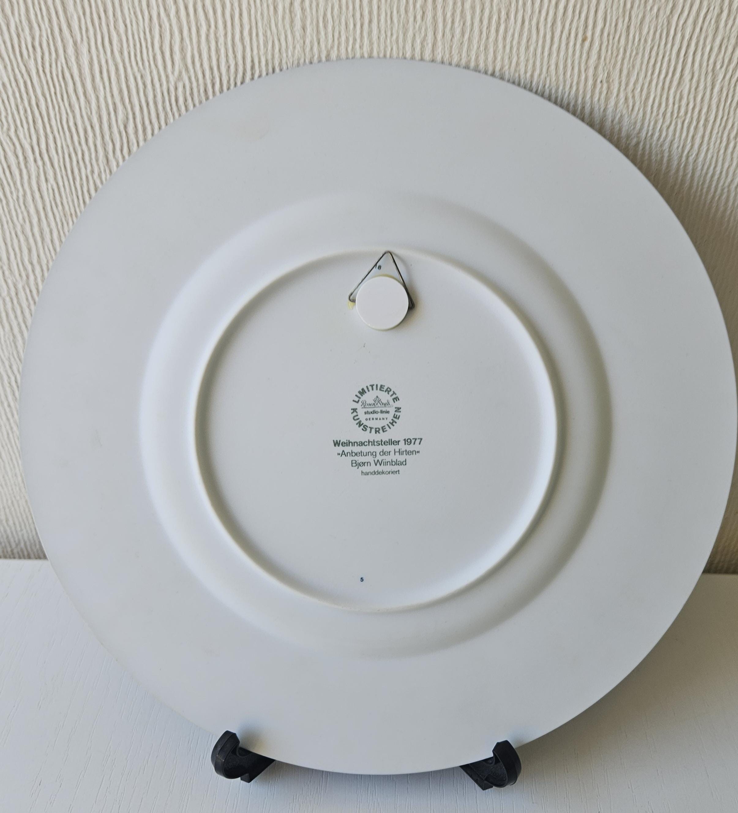 Vintage Decorative Christmas Plate Bjorn Wiinblad Rosenthal Studio Line 1977 Christmas Plate Boxed