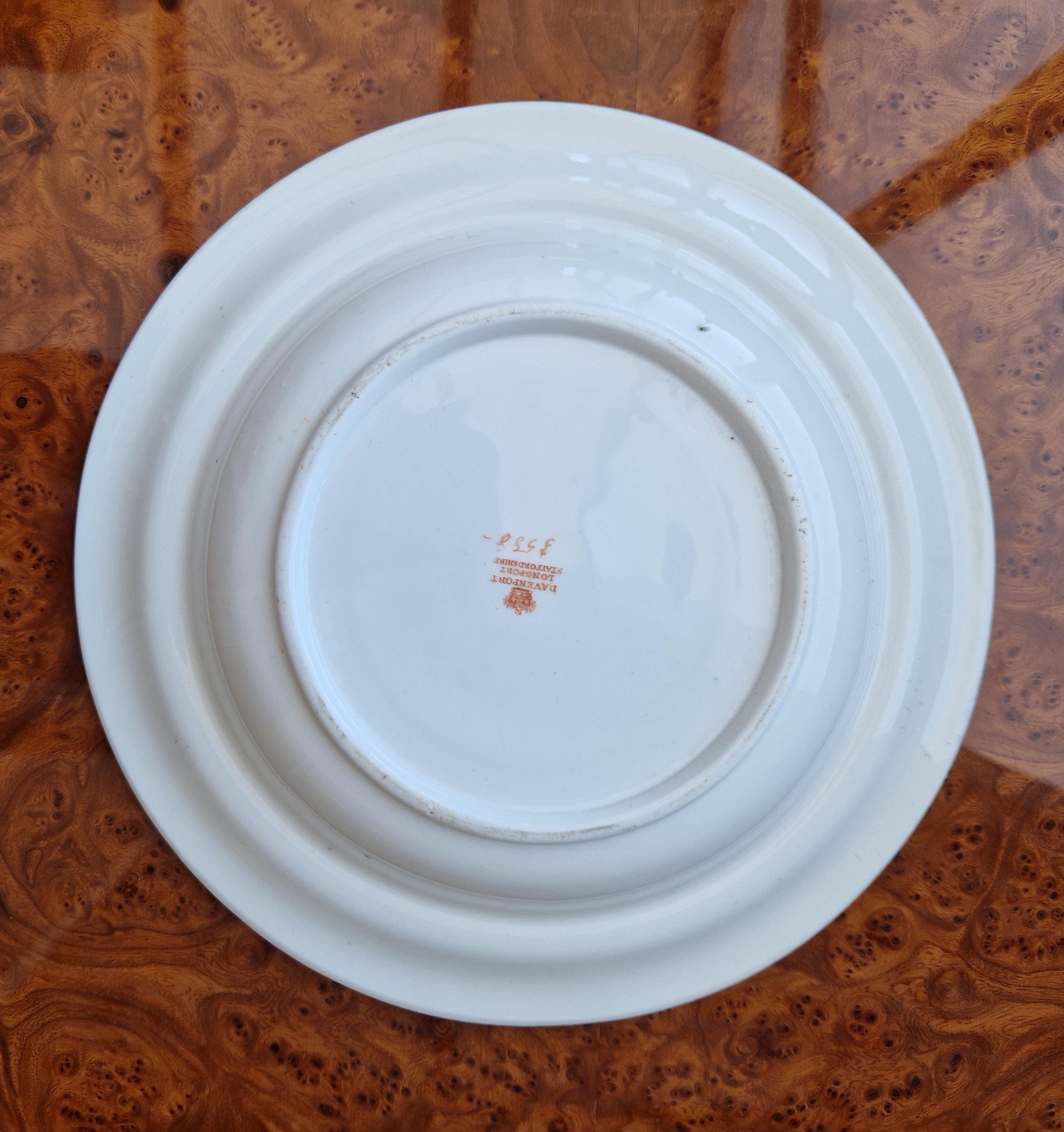 Davenport Blue & White Gilt Muffin Dish, England c.1870-1886