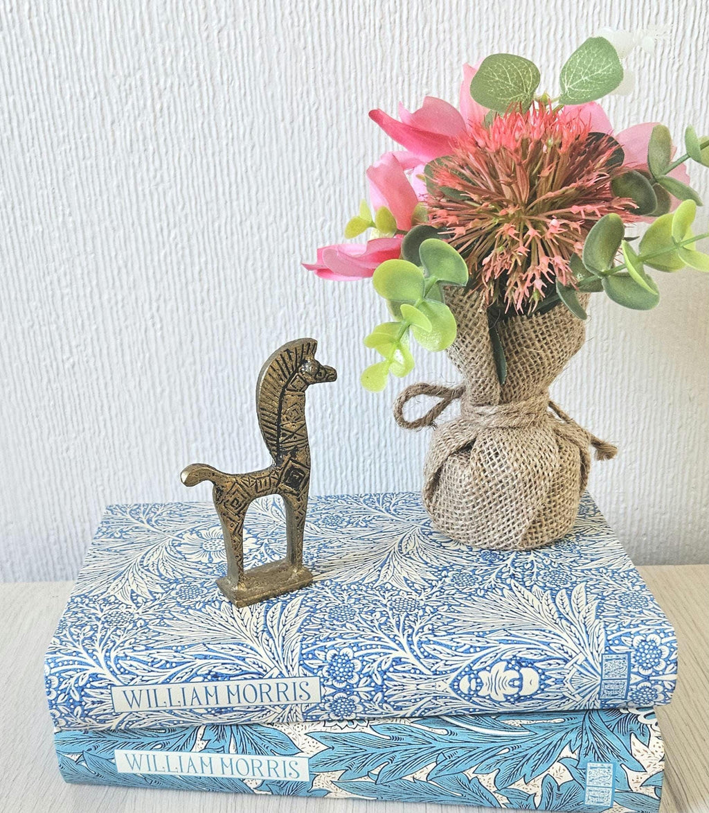 Mid-Century Brass Horse Figure: Greek Etruscan Style, 9cm Tall