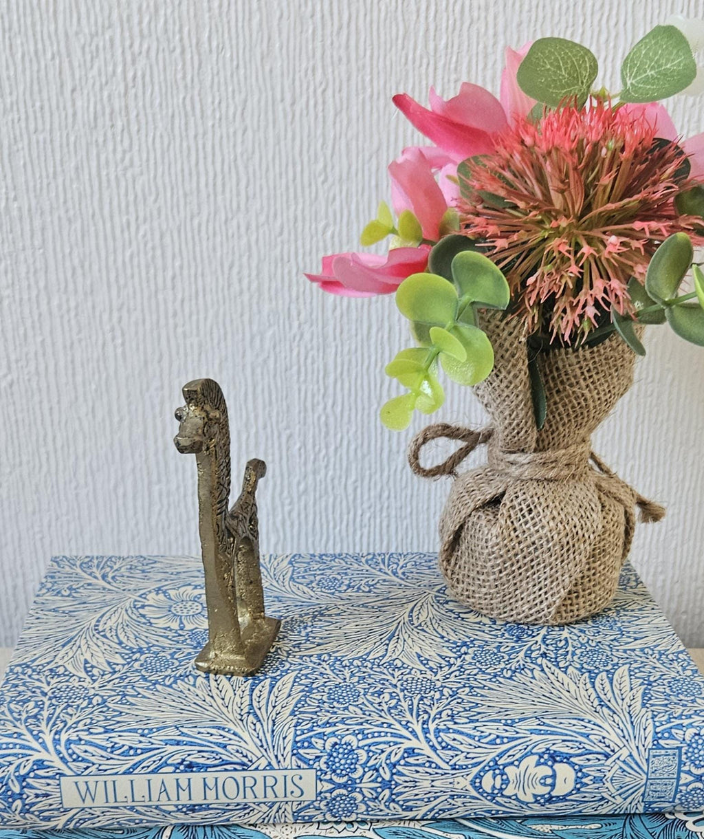 Mid-Century Brass Horse Figure: Greek Etruscan Style, 9cm Tall