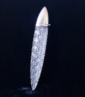 Victorian Cut Glass Silver Plated 'Lay-Down' Spearhead Scent Bottle Rare Fine English Crystal