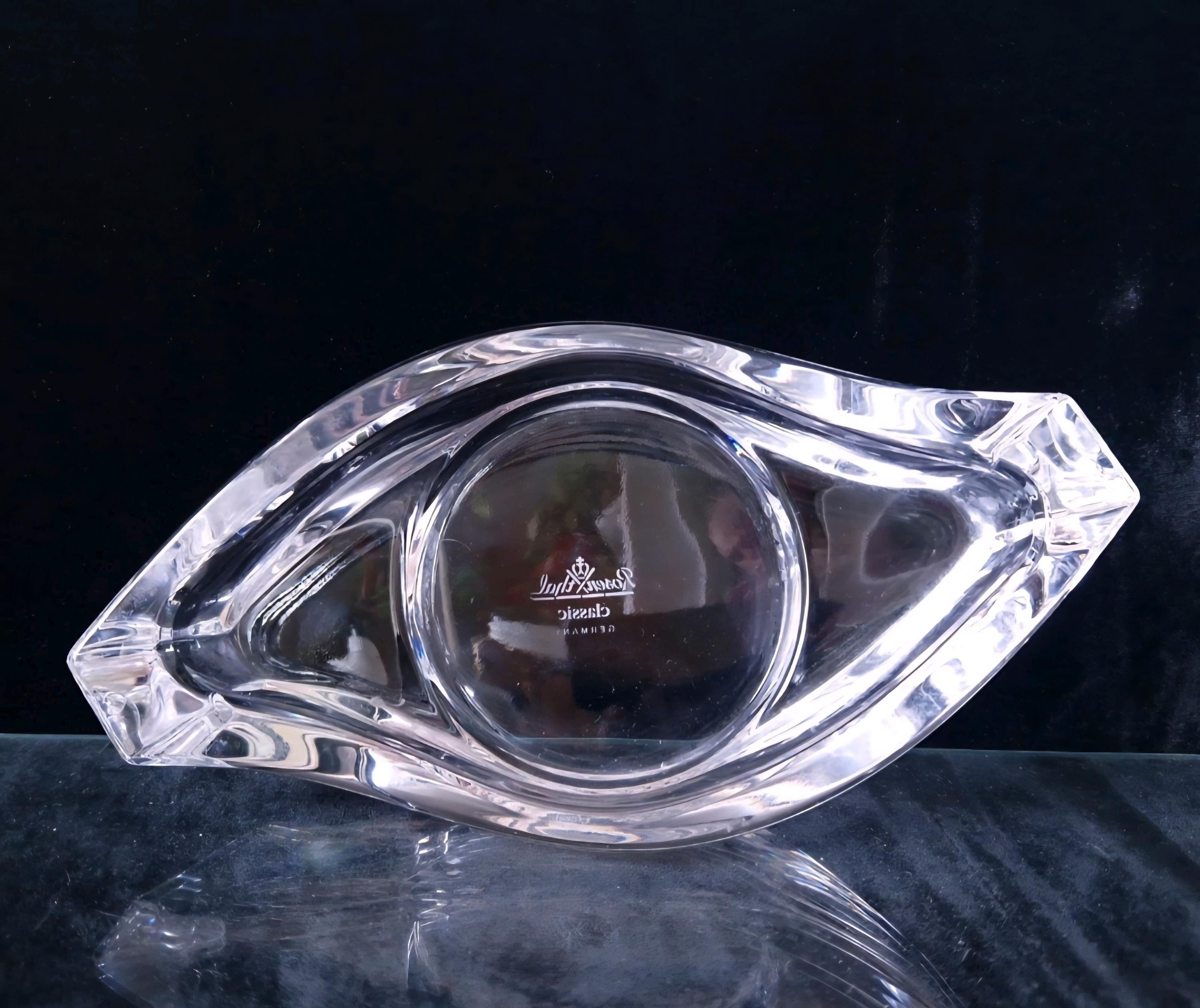 Vintage Rosenthal Lead Crystal Candle Holder: Horizon Trinket Tray
