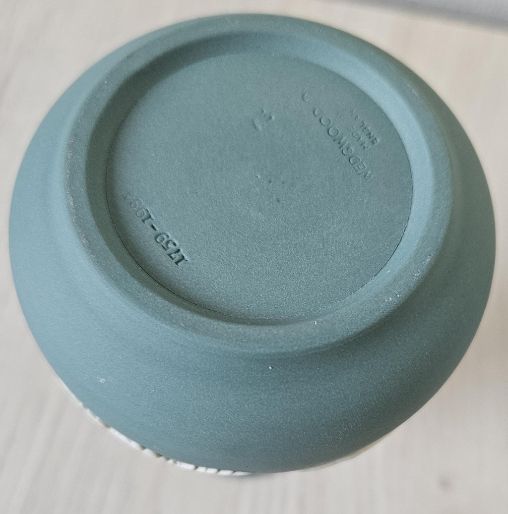 Vintage Teal Green Wedgwood Jasperware Bud Vase 5" Tall Rare