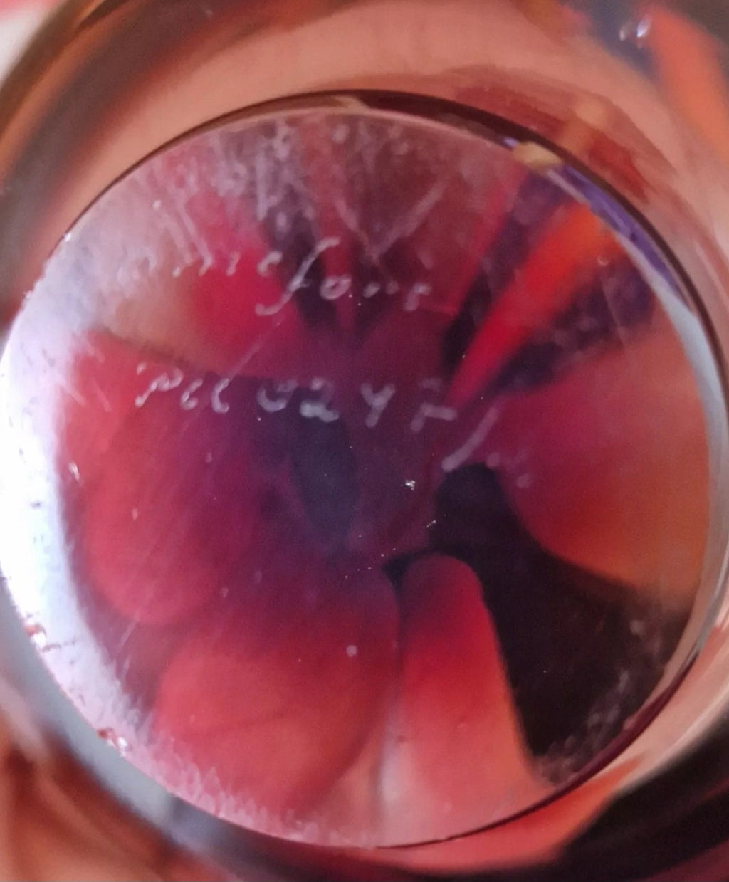 Sven Palmqvist for Orrefors Glass Bowl Red Fade Cased Glass 1950's Footed Dish Rare