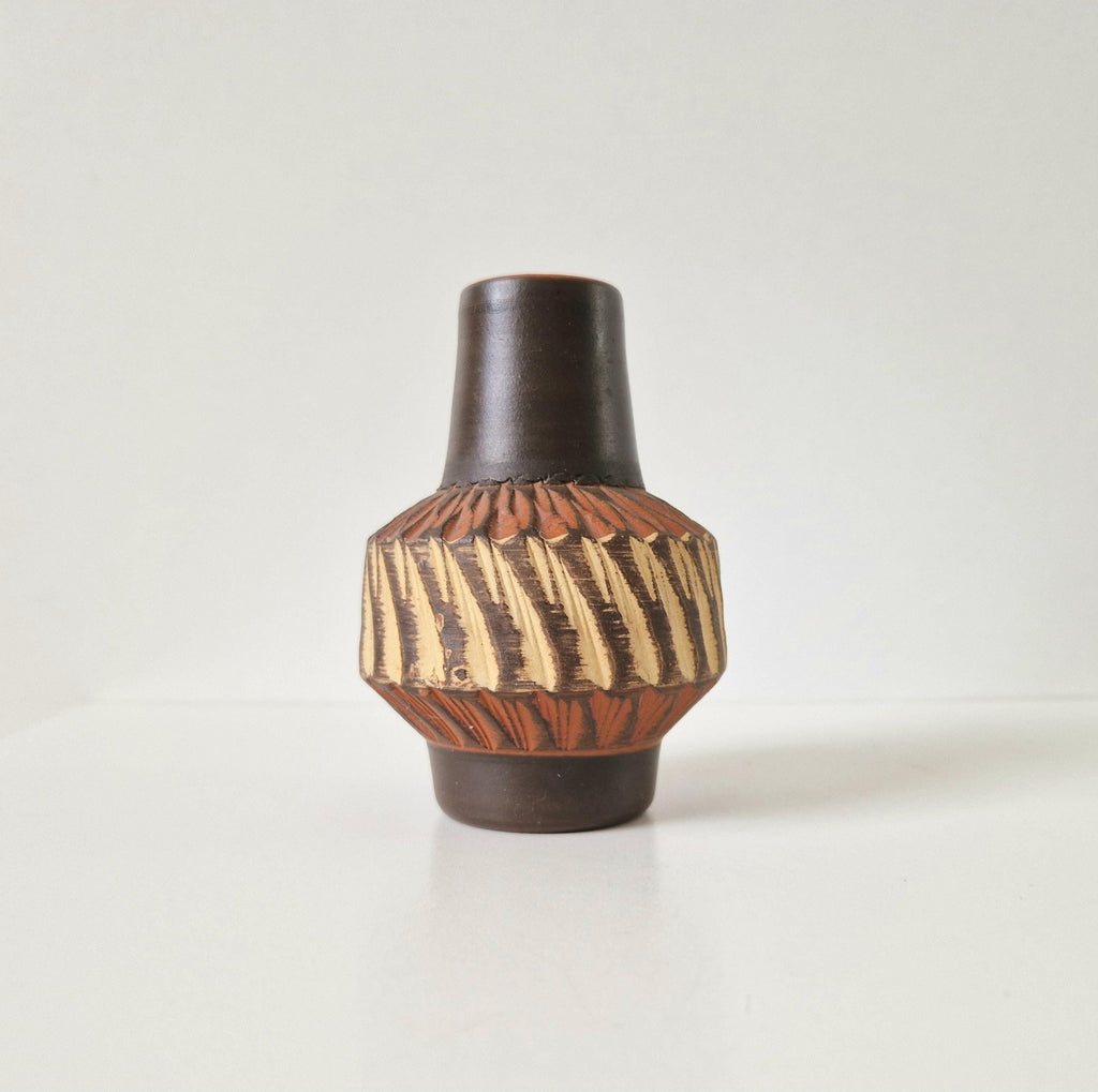 Small 1950's Mid Century Brutalist Vase Unsigned West German 10cm