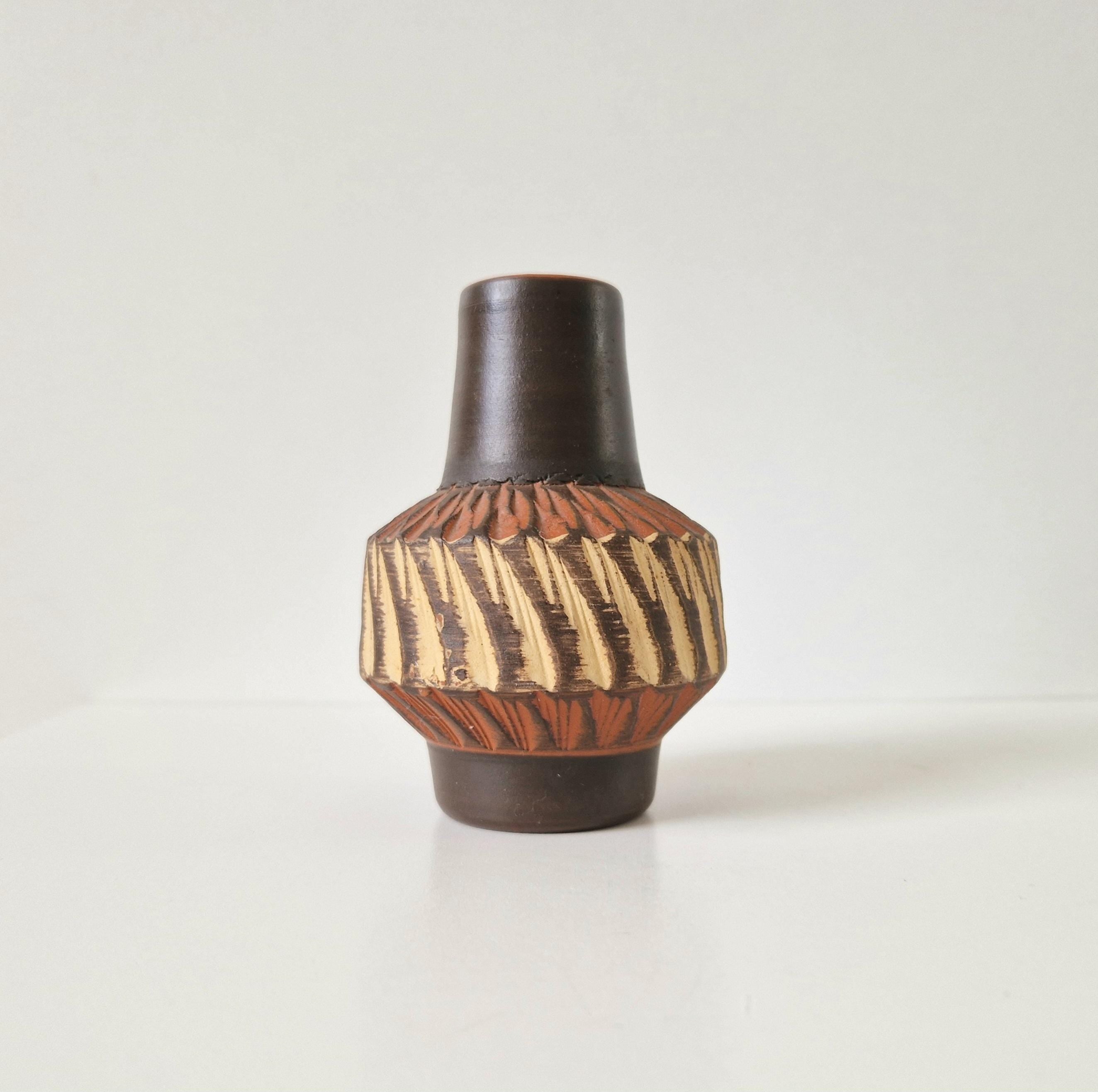 Small 1950's Mid Century Brutalist Vase Unsigned West German 10cm