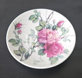 Vintage Round Large Soap Dish English Rose Fine Bone China England 1992 Roy Kirkham Approx 14cm Diameter