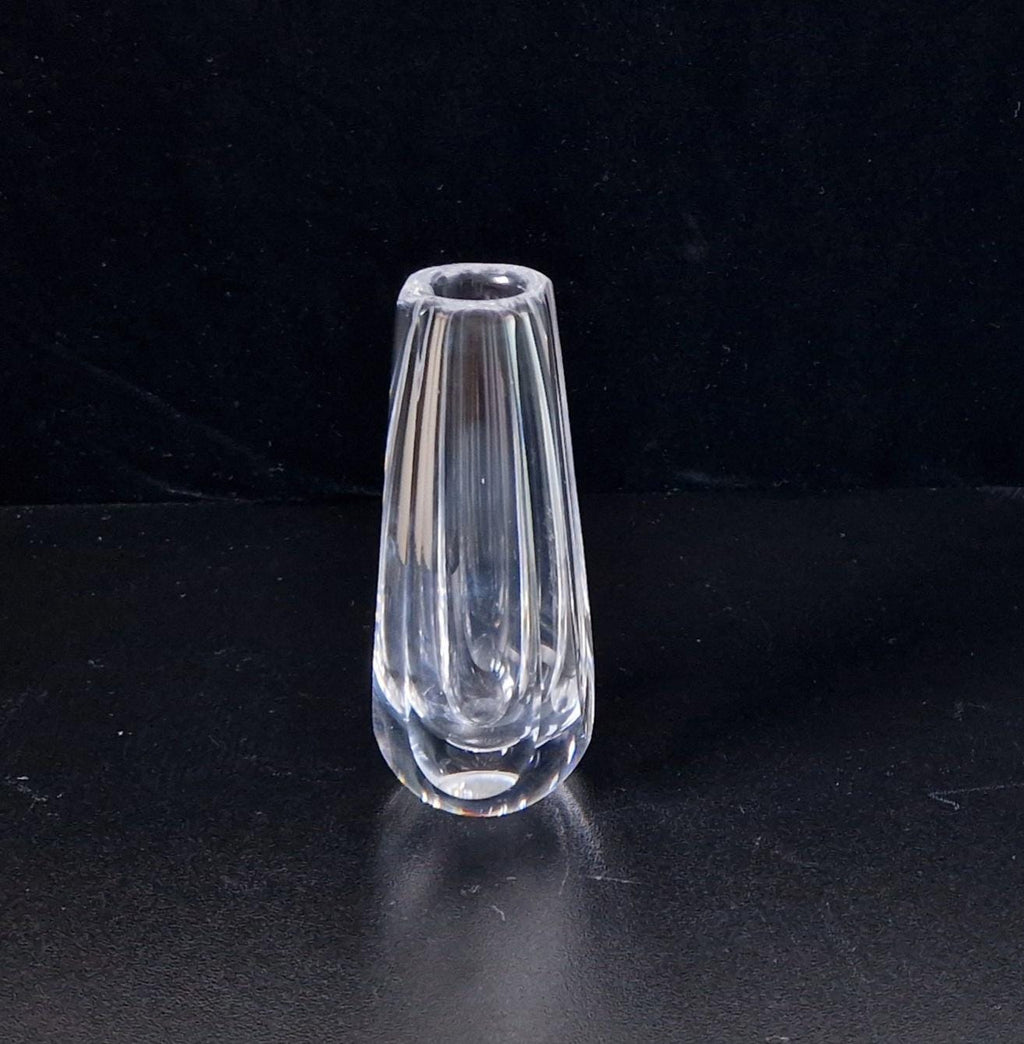 Vintage Orrefors Crystal Teardrop Glass Posy Vase 11cm #2675