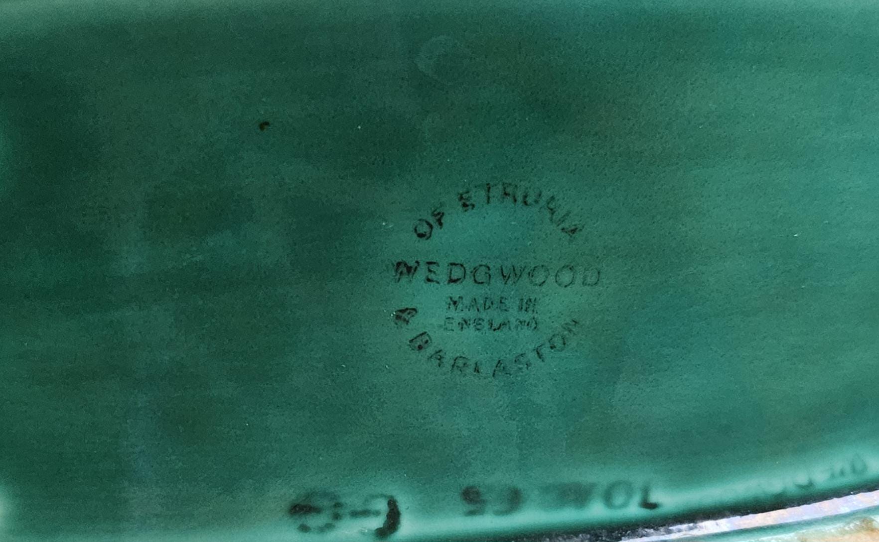 Vintage Porcelain Wedgwood England Majolica Long Leaf Plate Leaf Shaped Dish Platter Large