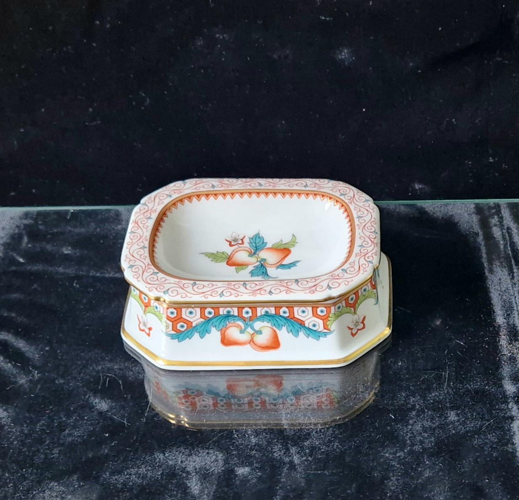 Vintage Vista Alegre Salt Open Table Trencher Fruit & Gilt Pattern