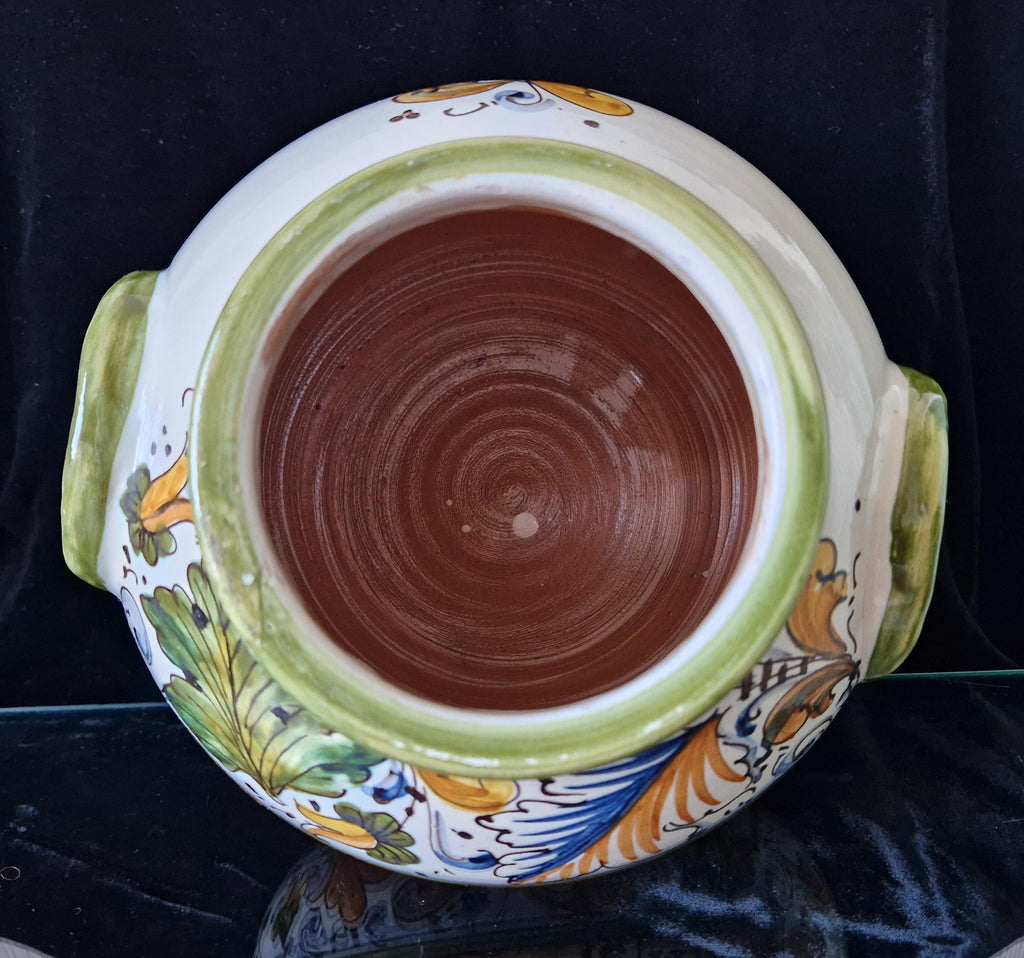 Vintage Italian Deruta Majolica Lidded Flour Jar