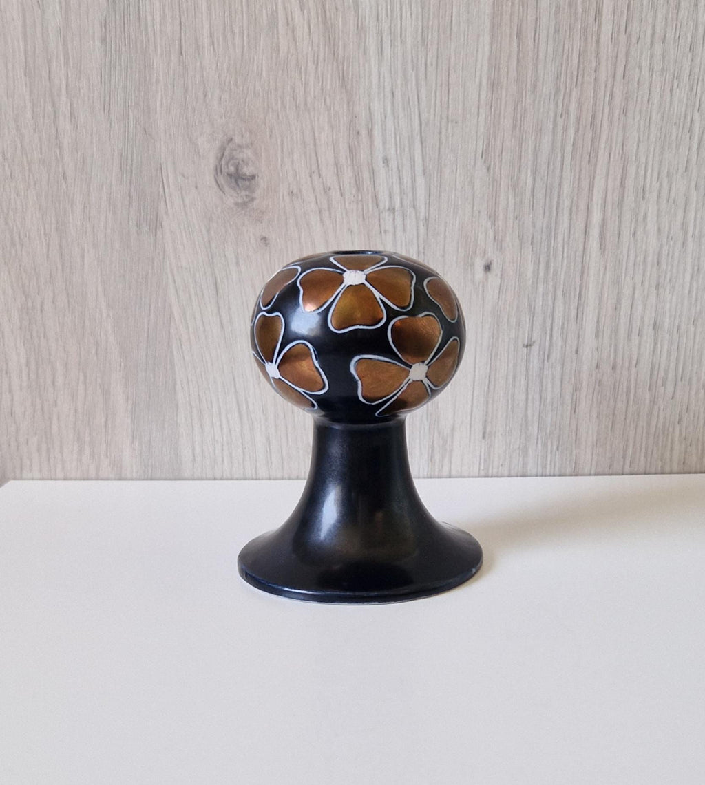 Arabia Finland 'Gabriel' Floral Motif Candle Holder by Olli Vasa - A Rare Edition 1993