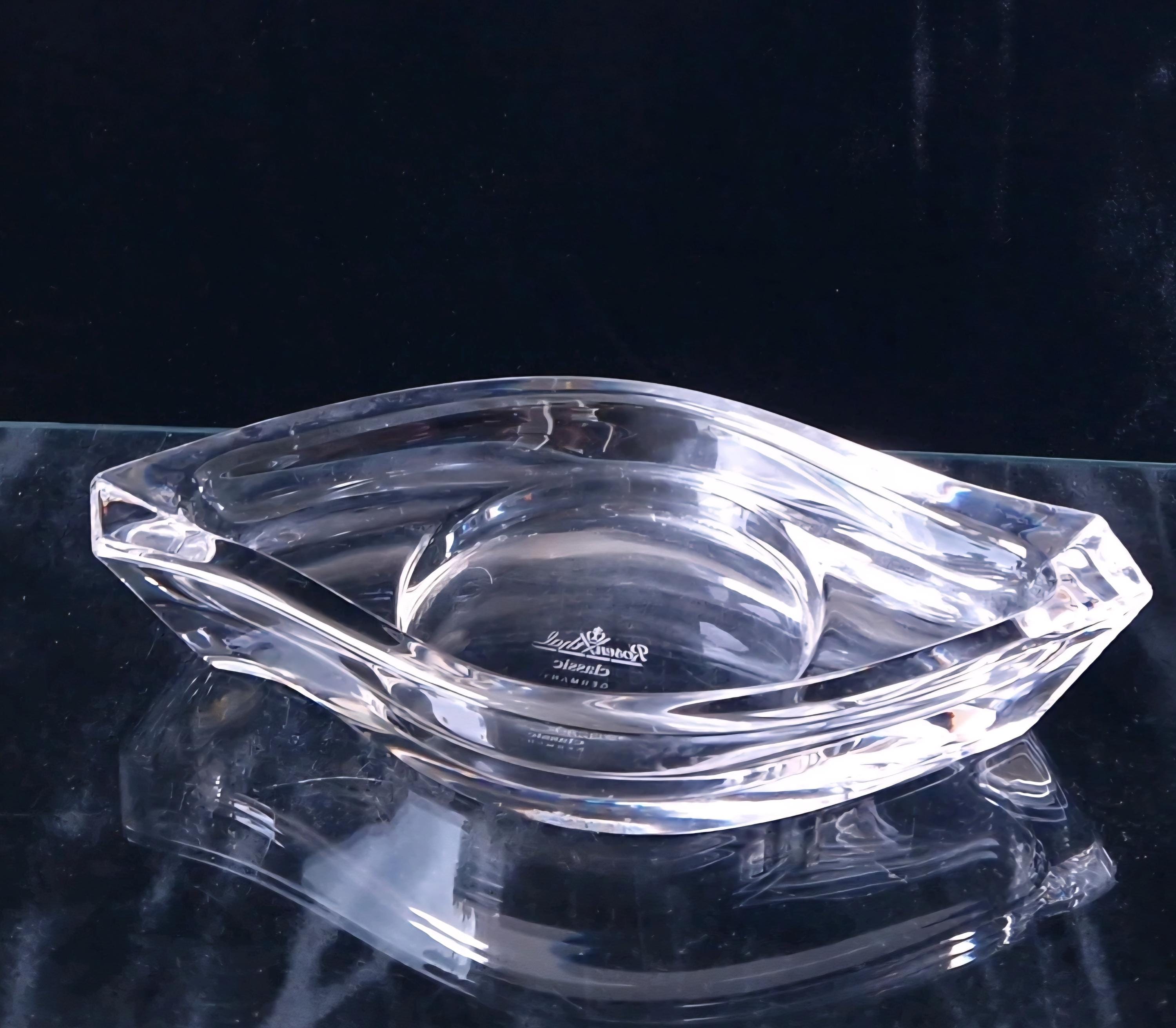 Vintage Rosenthal Lead Crystal Candle Holder: Horizon Trinket Tray