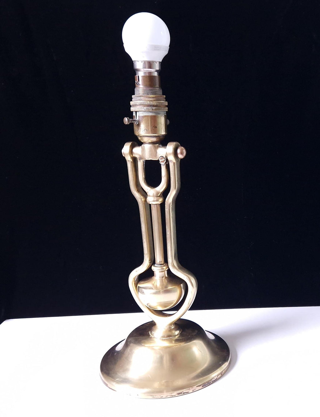 Antique Solid Brass Mariner's Electric Gimbal Wall/Table Lamp