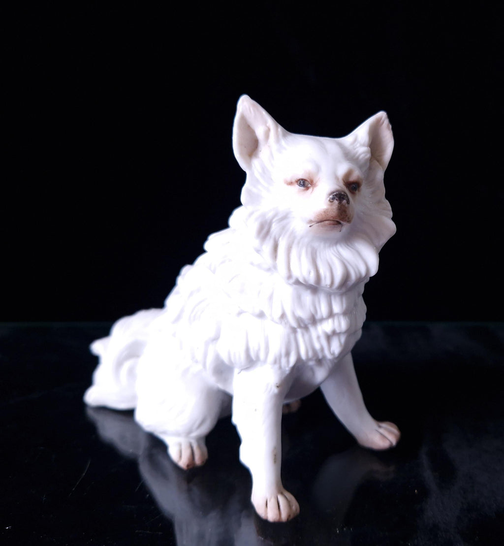 Antique Heubach Bisque Spitz Dogs: German Figures, Circa 1864-1880