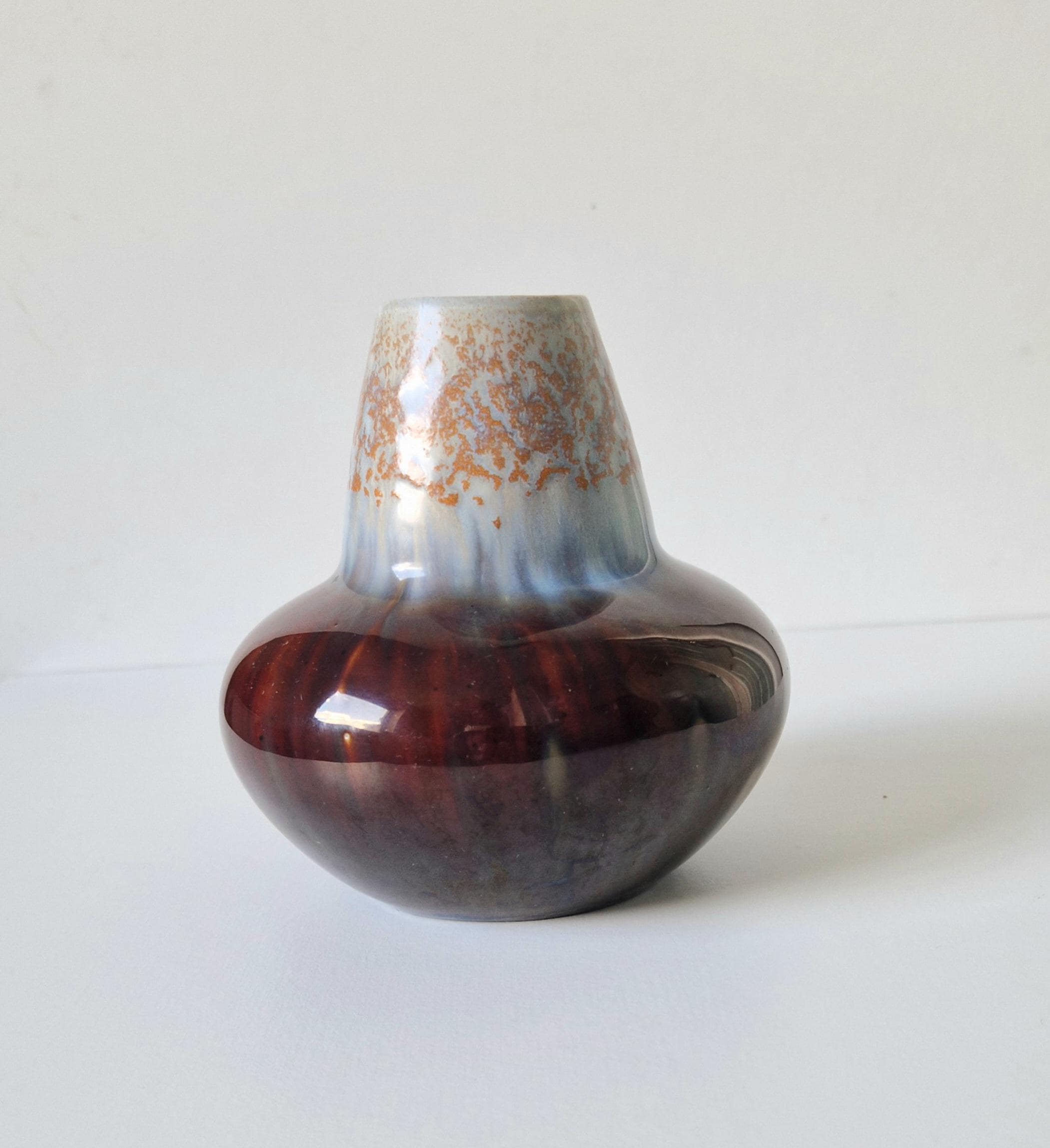 A Rare Henry Van De Velde Belgian Ceramic Art Nouveau Glazed Vase 12cm