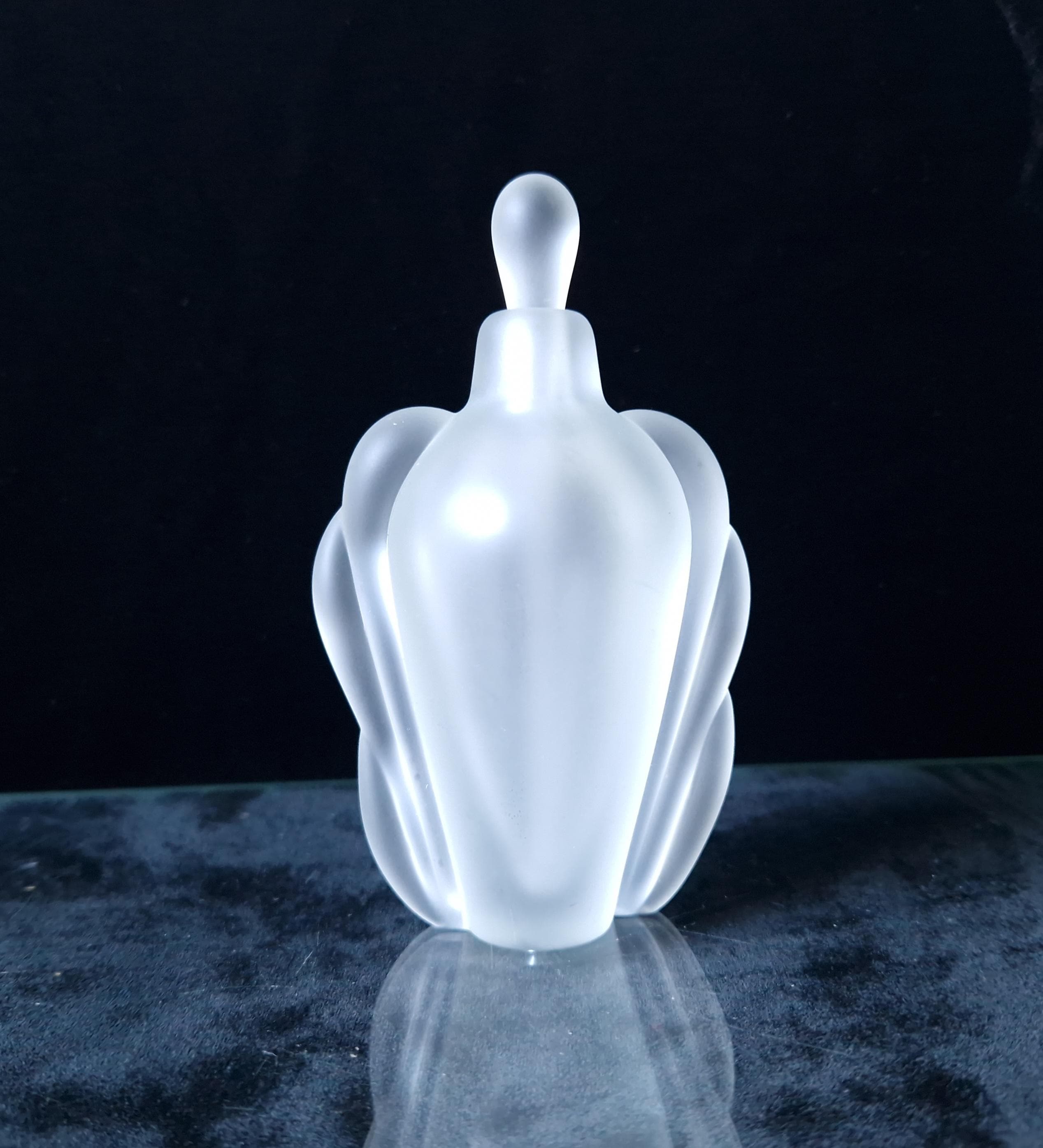 Vintage Thomas Beuchner Vitrex Studio Frosted Glass Perfume Scent Bottle 1983