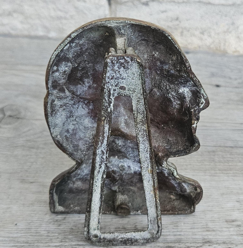 Vintage Brass William Shakespear Door Knocker 12cm X 9cm