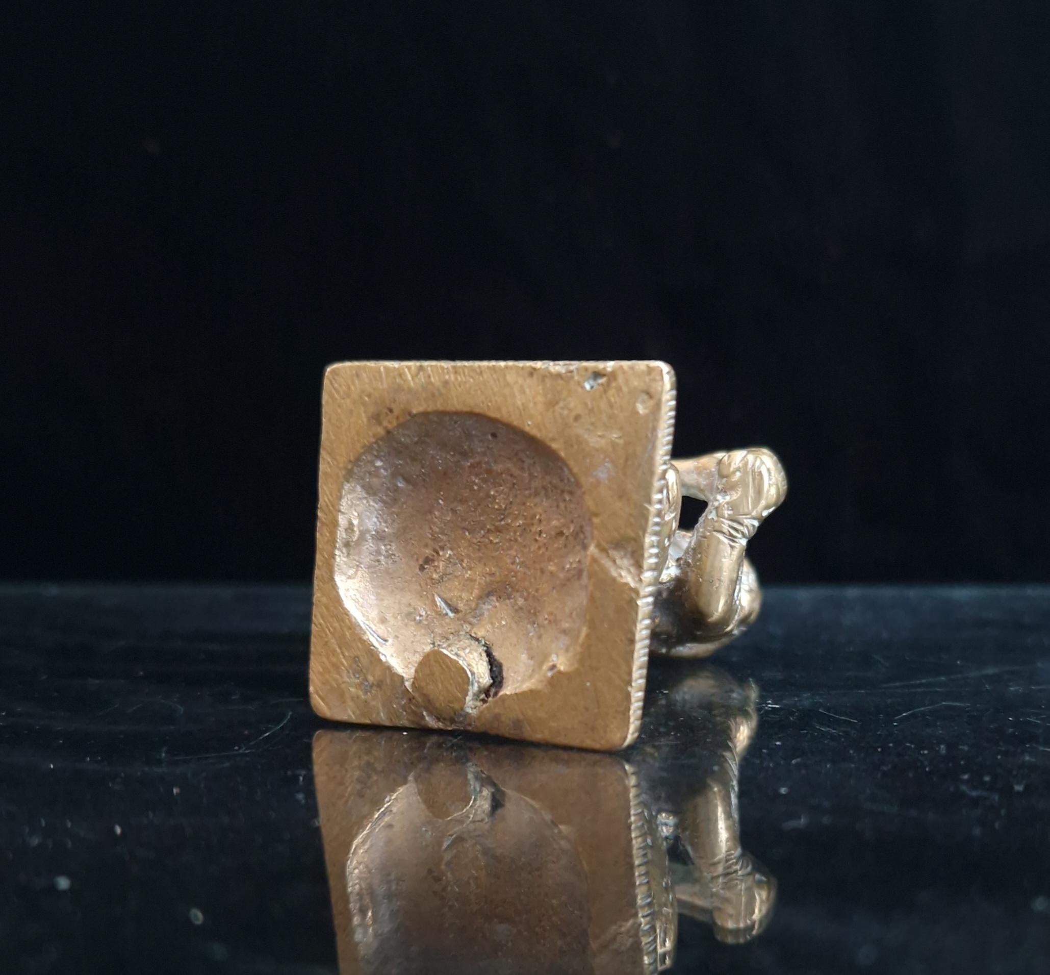 Antique 19th C. Small Bronze Annapurna Hindu Goddess Statue