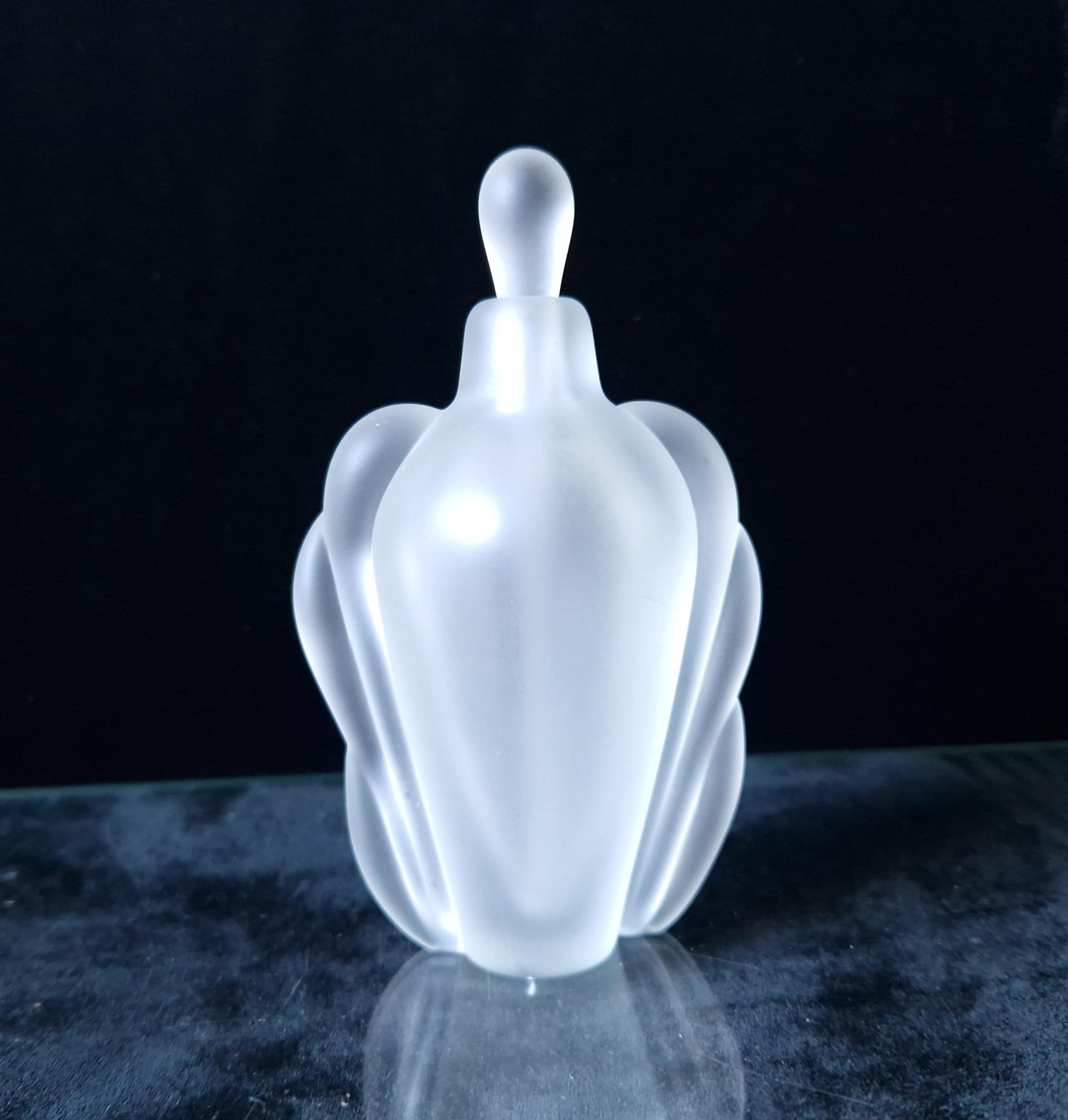 Vintage Thomas Beuchner Vitrex Studio Frosted Glass Perfume Scent Bottle 1983