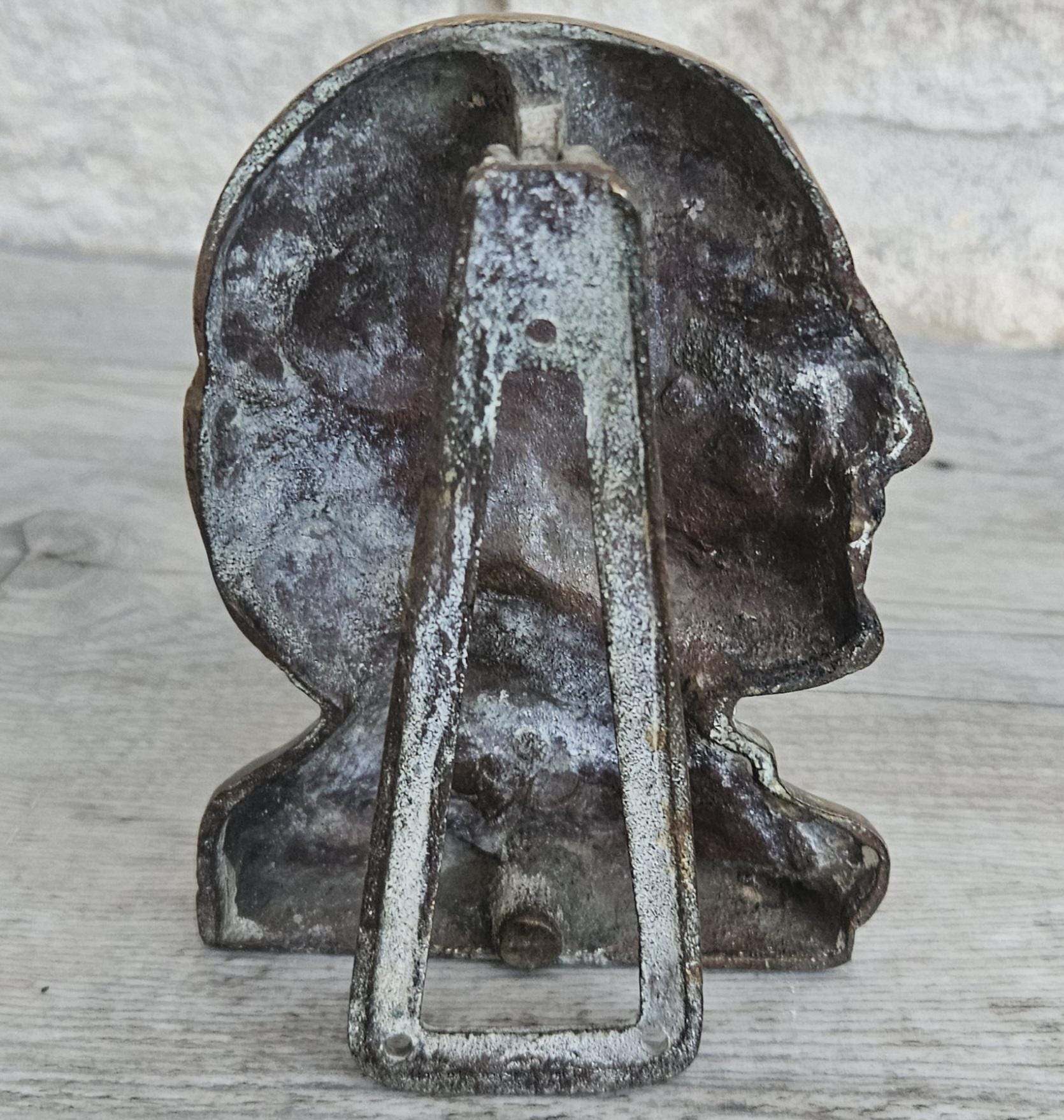 Vintage Brass William Shakespear Door Knocker 12cm X 9cm