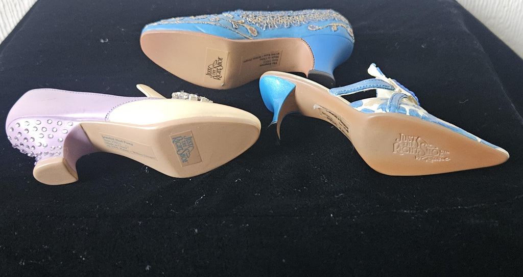 Vintage Miniature Shoe Ornaments: Collectible Display Shoes, Set of 3
