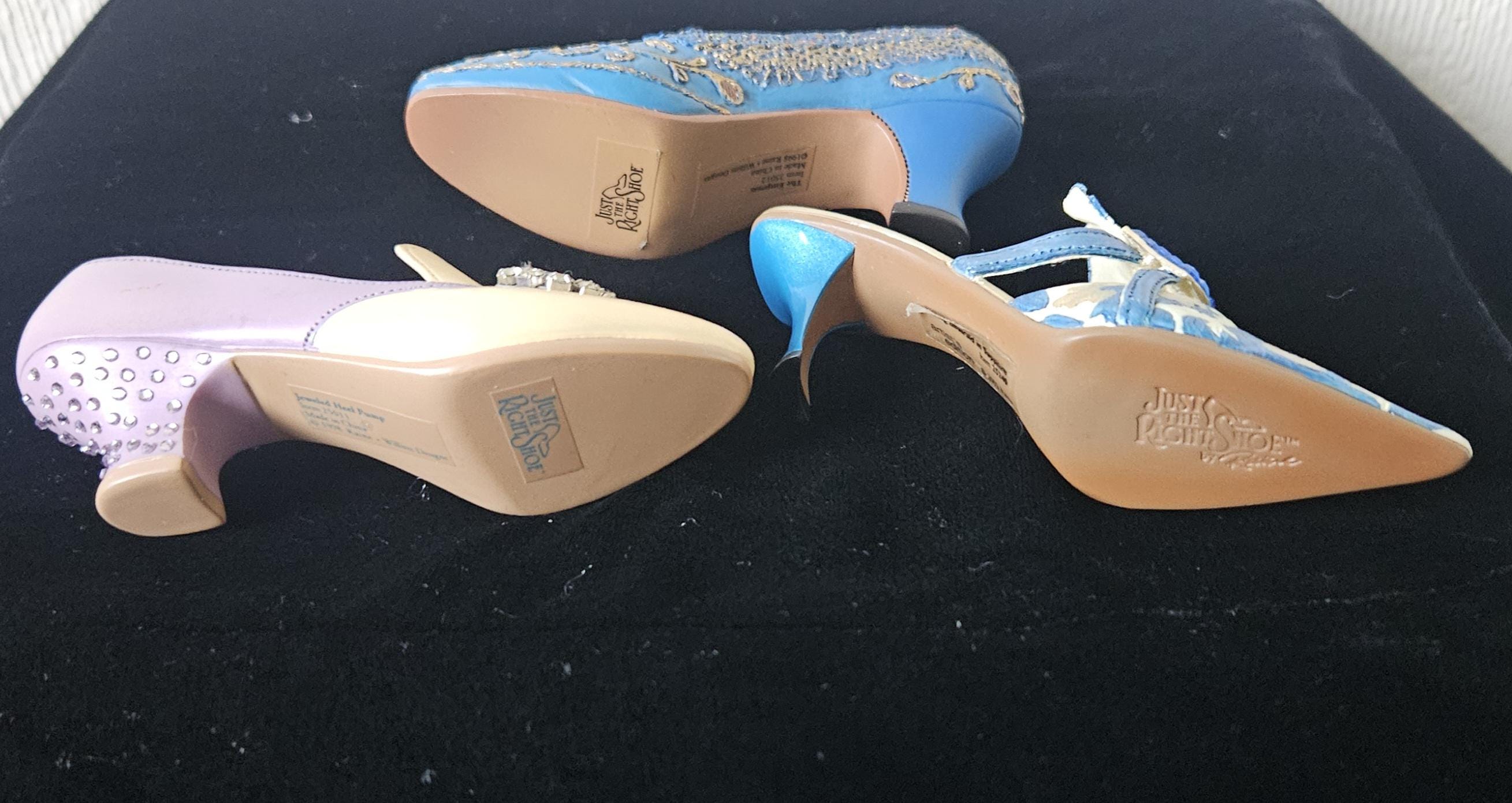 Vintage Miniature Shoe Ornaments: Collectible Display Shoes, Set of 3